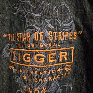 Vintage Tigger Star of Stripes Blue Large Denim Jacket